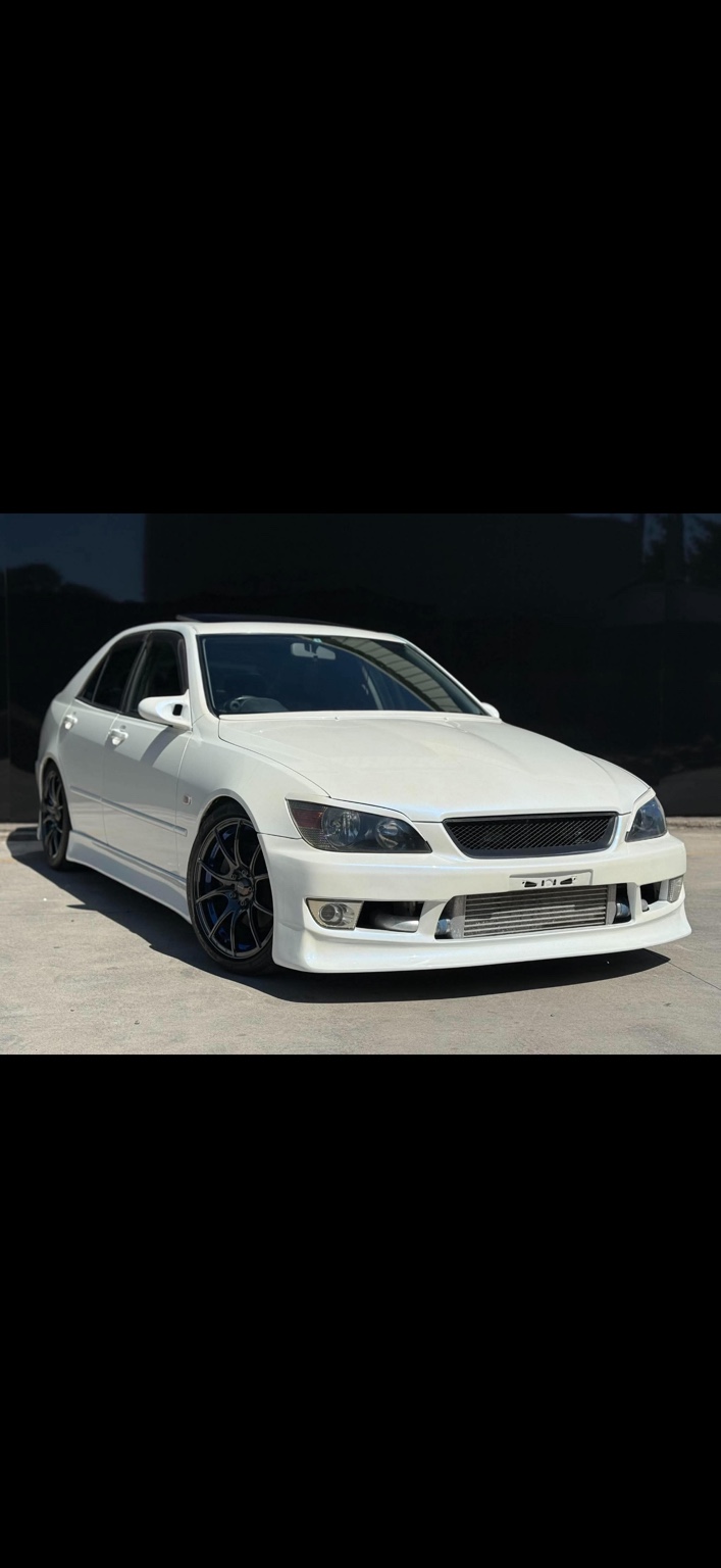 White performance sedan