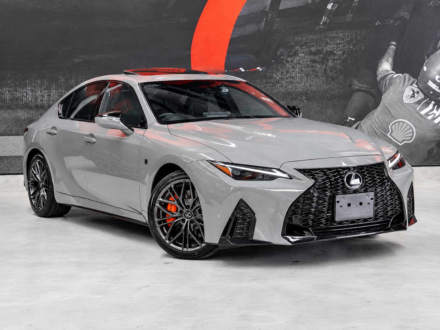 Grey Lexus IS500 sedan