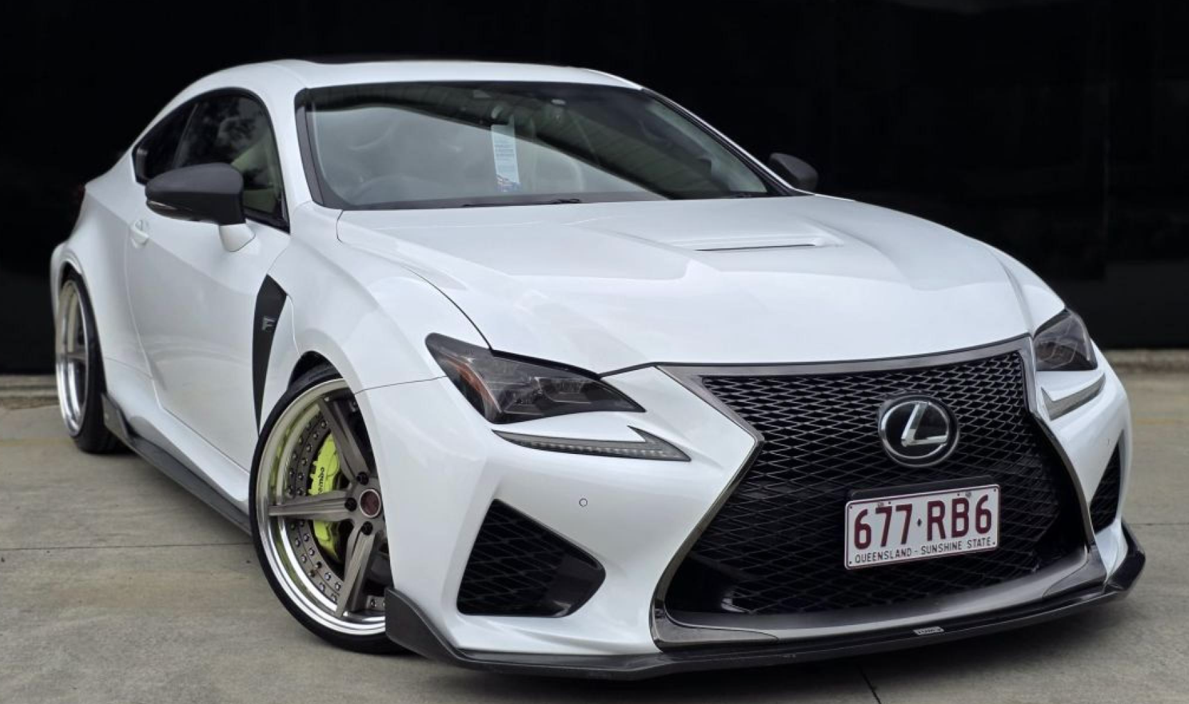 White Lexus performance coupe